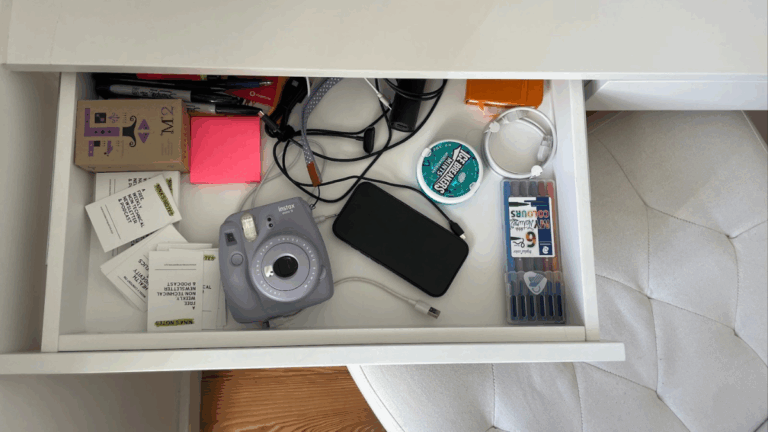 iPhone in a drawer