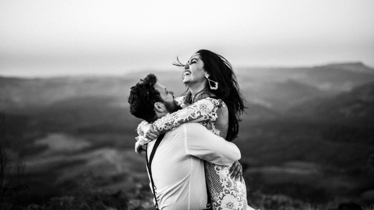 Wedding photo of two people in love